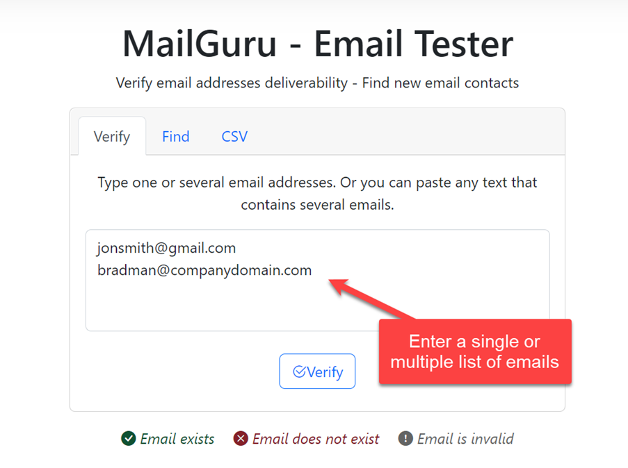 MailGuru Multiple Emails Demo
